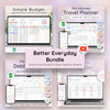 **90% Off** Better Everyday Bundle - Over $100 of value! 4 Extras - To Do List, Calendar, Goal Planner, Travel Planner, Monthly Budget Organizer