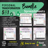 Personal Transformation Bundle ***50% Off*** To Do List & Calendar, Goal Tracker, Travel Planner, Meal Planner, Digital Journal, Debt Payoff, Monthly Budget Organizer