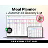 Weekly Meal Planner, Automatic Grocery List, Monthly Meal Calendar, Meal Prep Planner, Free Premium To Do List