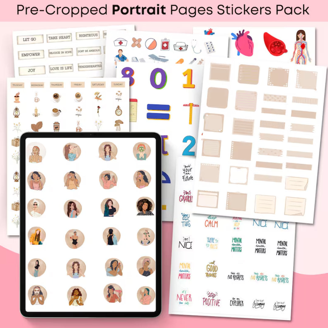 30,000+ Daily Digital Sticker Book for Goodnotes, PNG Files of Digital Stickers, Sticky Notes, Digital Icon Stickers