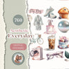 Everyday Aesthetic Digital Planner Stickers, 760, Goodnotes Stickers