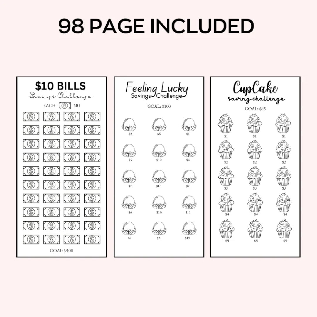 Savings Challenge Mega Bundle, A6 saving Tracker Printables, Mini Savings Challenge, Budget Binder