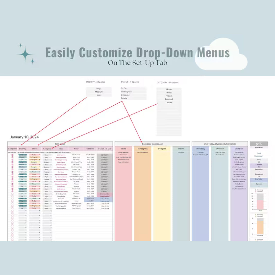 Task Tracker with Monthly Smart Calendar