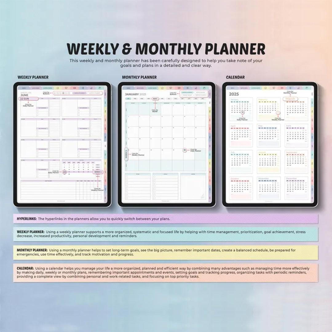 2025 All-in-One Digital Planner, Goodnotes