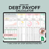 Debt Payoff Calculator, Debt Snowball, Google Sheets, Budget Planner