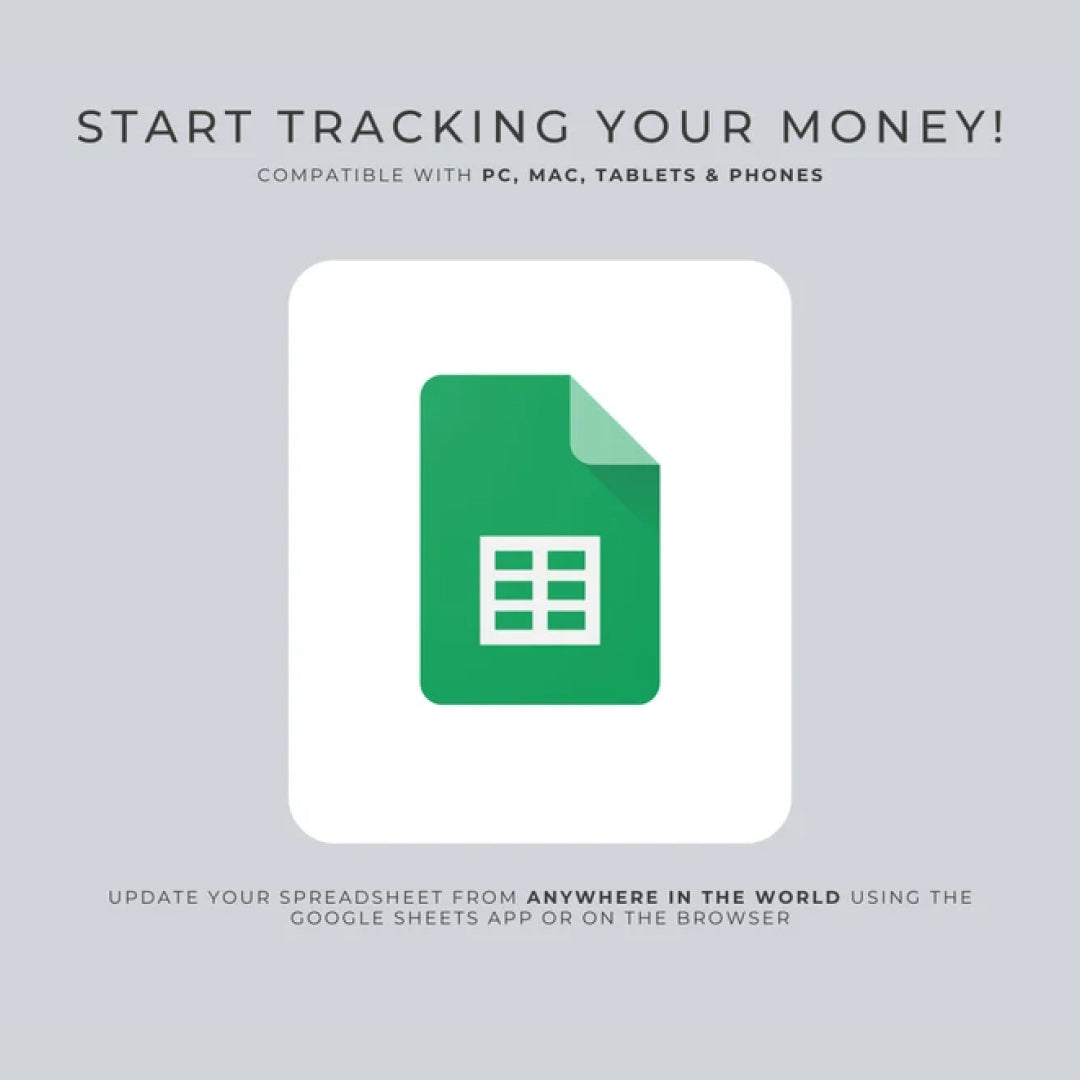 Annual & Monthly Budget Spreadsheet Template, Financial Planner, Google Sheets, Savings Tracker