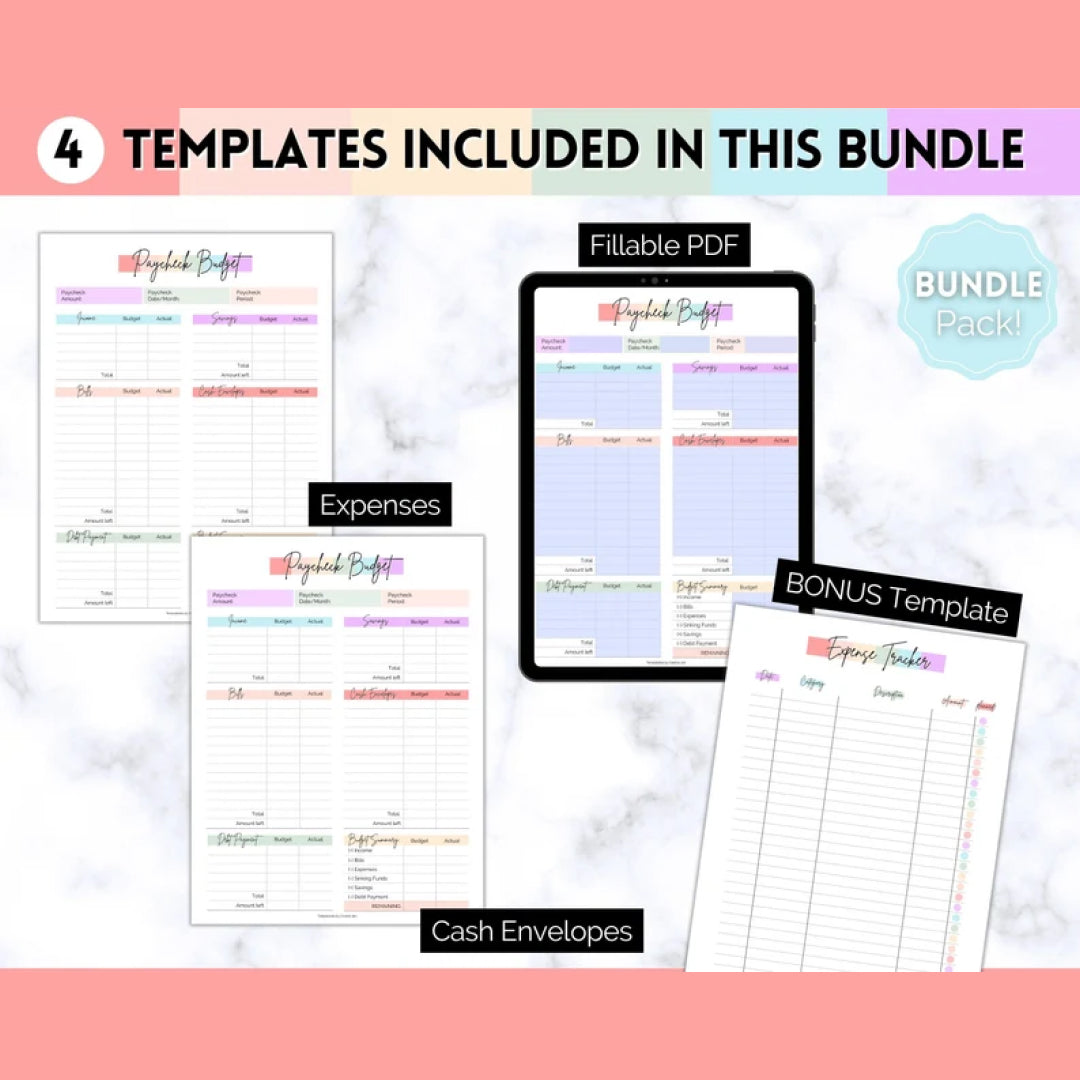 Paycheck Budget Planner, EDITABLE Budget by Paycheck Template, PDF Printable Budget Tracker, Finance Planner, Zero Based Budget Sheet Binder