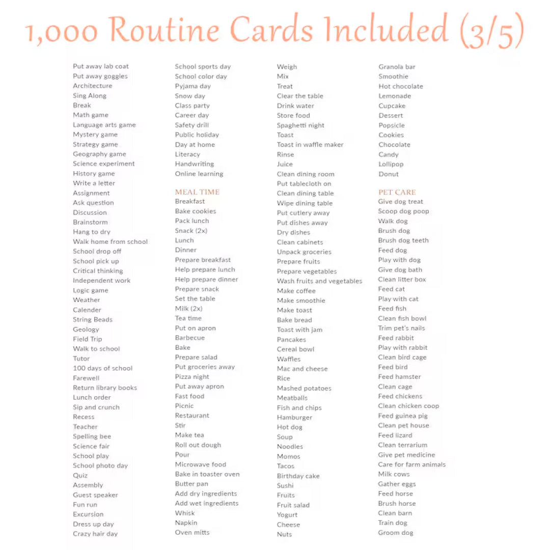 Daily routine cards for kids, Visual Schedule, Routine Chart for Kids, Chore Chart, Daily Rhythm Checklist, Editable