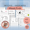 Preschool+Kindergarten Learning Bundle | +600 Pages | Printable Activity Worksheets | Coloring | Dot To Dot | Tracing | Alphabet