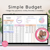 Simple Budget, Monthly, Weekly, Annual Budget, Savings Tracker, Bill Calendar, Organizer