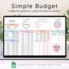 Simple Budget, Monthly, Weekly, Annual Budget, Savings Tracker, Calendar for Bills