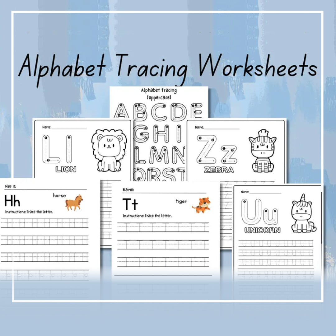 Preschool+Kindergarten Learning Bundle | +600 Pages | Printable Activity Worksheets | Coloring | Dot To Dot | Tracing | Alphabet