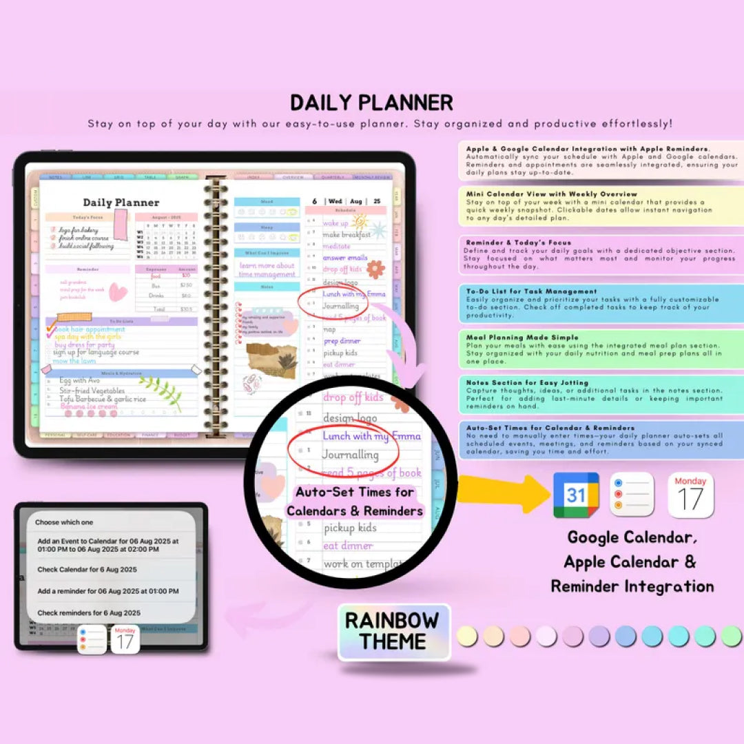 All In One Digital Planner 2025, 2026, 2027